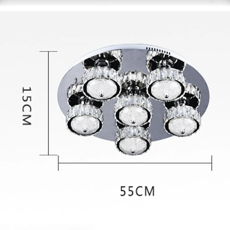 6 Lights Creative Crystal LED Ceiling Lamp Living Room 60W Luxury Lighting Bedroom Fixture AC110V 220V | Освещение