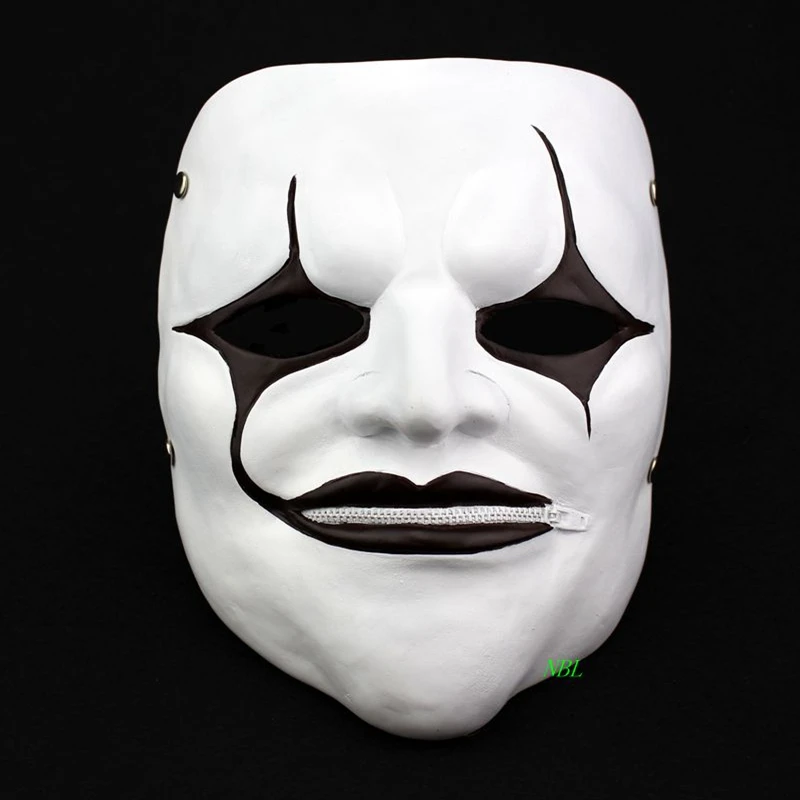Хэллоуин Slipknot молния внизу маска полный уход за кожей лица Хэллоуин ужас Тема фильма Смола маскарадные маски для Детский костюм для вечеринок Реквизит AdultSize