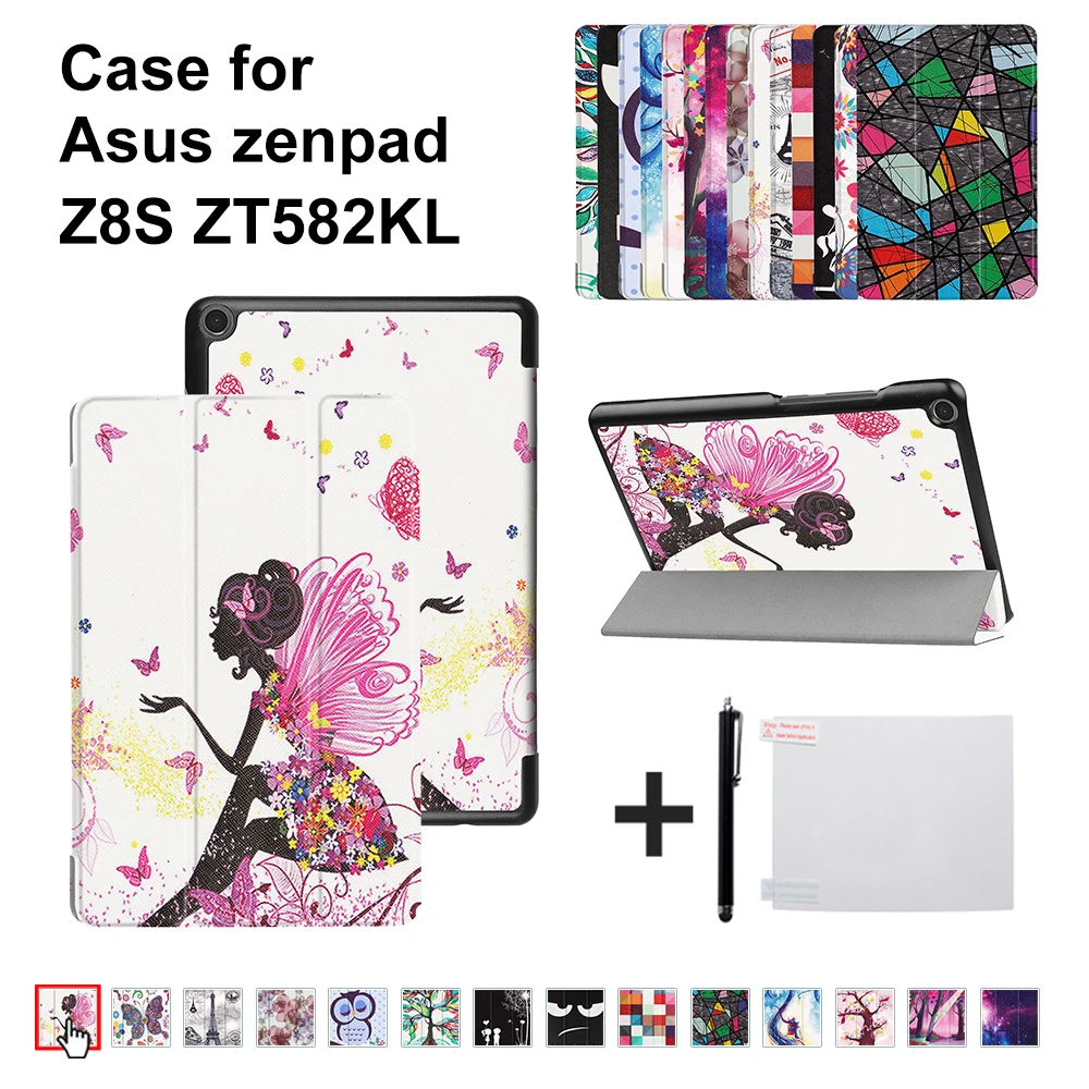 Смарт-чехол для 2017 Новый Asus Zenpad Z8S ZT582 ZT582KL 8 &quot8 0 планшет флип-чехол KST + Бесплатный