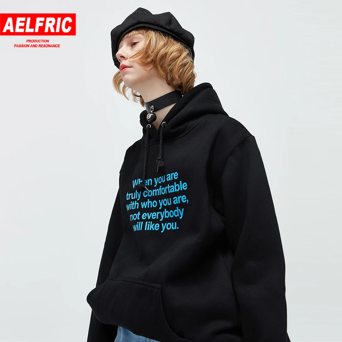 Aelfric толстовки с капюшоном Harajuku стиль унисекс геометрический принт толстовка