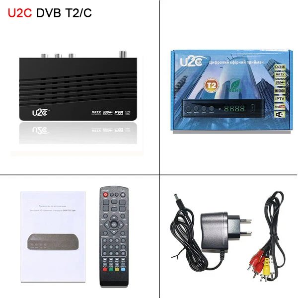 U2C only U2C 115 DVB T2 цифровой ТВ приставка DVB C DVB-T2/T тв тюнер приемник H.264 1080P декодер DVB-C с Wifi MT7601 Кнопка Youtube - Цвет: U2C only
