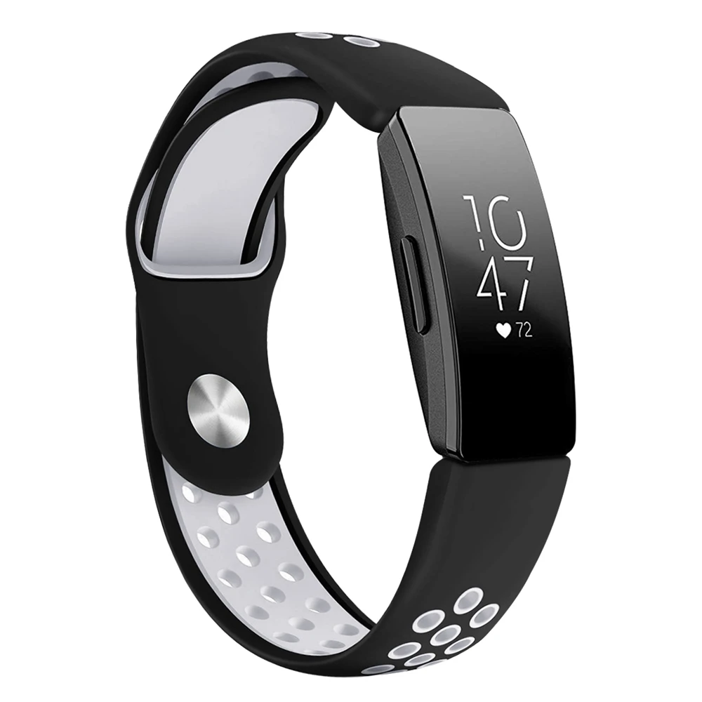 Двухцветный силиконовый ремешок для Fitbit Inspire HR спортивные вентиляционные
