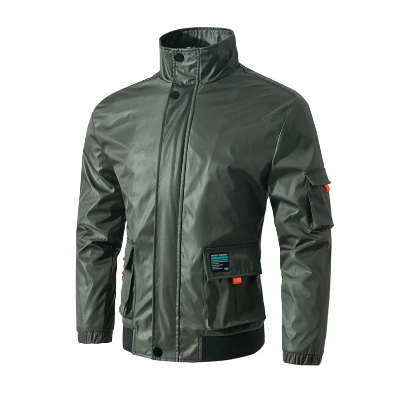 Ветровка мужская Тонкая модная верхняя одежда повседневное уличное пальто большие размеры весна осень