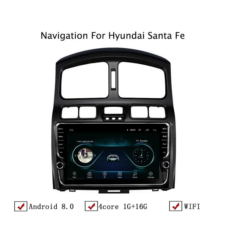 9 &quotAndroid 8 1 Автомобильный gps навигатор для hyundai Santa Fe 2006 2007 2008 2009 2010 2011-2015