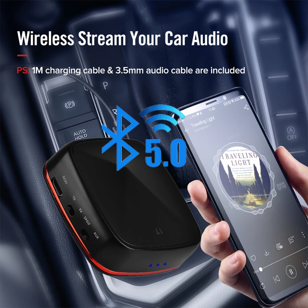 JINSERTA автомобильный комплект Bluetooth 5 0 передатчик оптический приемник для ТВ
