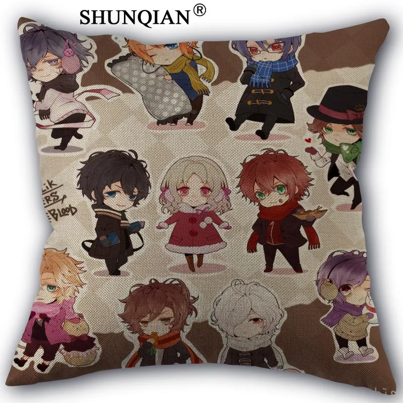 Изготовленная на заказ накидка для подушки Diabolik Lovers хлопковые льняные наволочки