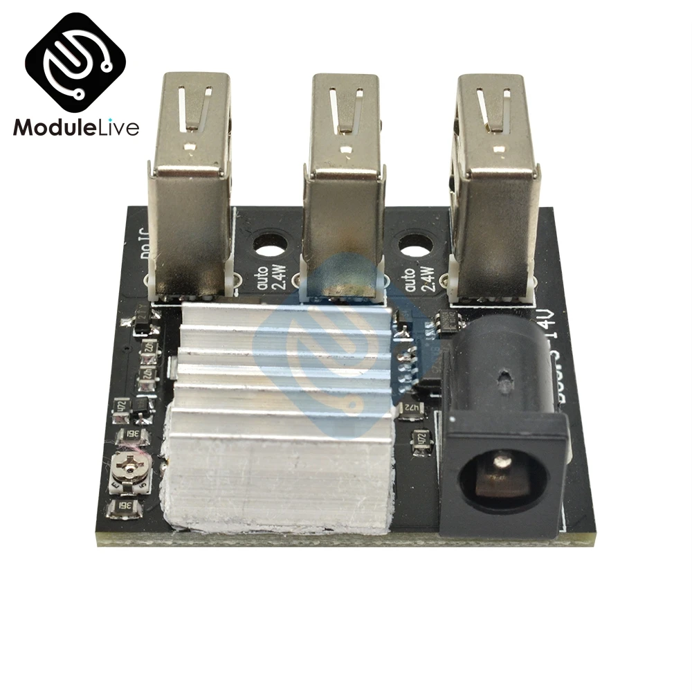 Зарядное устройство с 3 USB портами для Arduino 9 В/12 В до 5 8 А понижающий