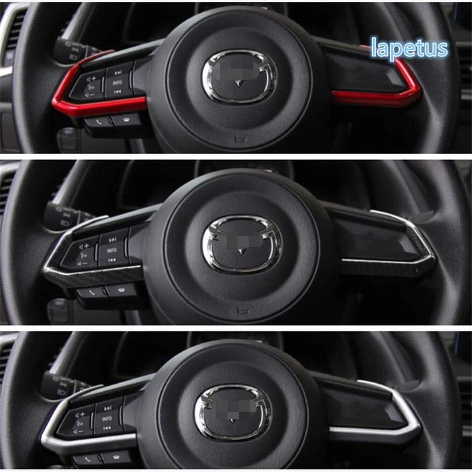 Lapetus декоративная рамка для рулевого колеса Накладка подходит Mazda 2 Demio 2015 2019 ABS
