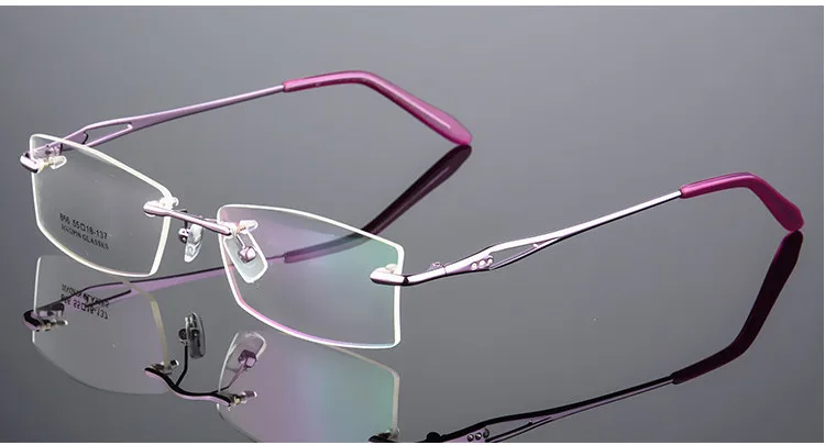 

New arrival ultra-light rimless Optical frame women Titanium Alloy eyeglasses frame Myopia Prescription glasses frames