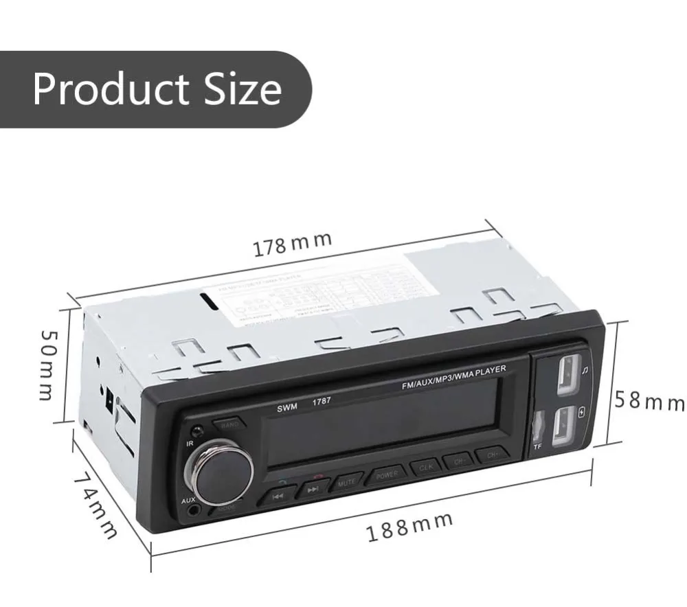Автомобильное радио кабель для внешнего стереосигнала USB FM TF радио Bluetooth громкой связи Bluetooth гарнитура для Авто 1 din приемник MP3 мультимедиа Автомагнитола
