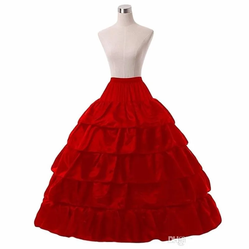 4 Hoops 5 слоев свадебная Нижняя юбка для невесты Petticoat кринолин для бального платья Свадебные платья Аксессуары Горячая Распродажа