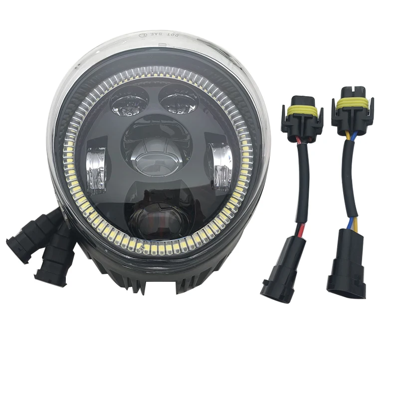 Новейшая светодиодная фара DOT E9 V с кольцом DRL для мотоцикла VROD VRod VRSCF VRSC |