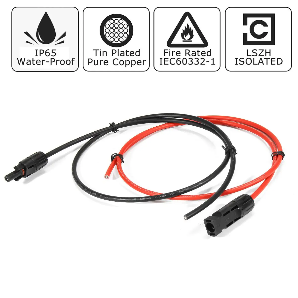 4 мм 12 AWG KINCO 1 пара удлинитель для панели солнечных батарей кабель медный провод черный и красный с MC4 разъем Солнечный PV кабель