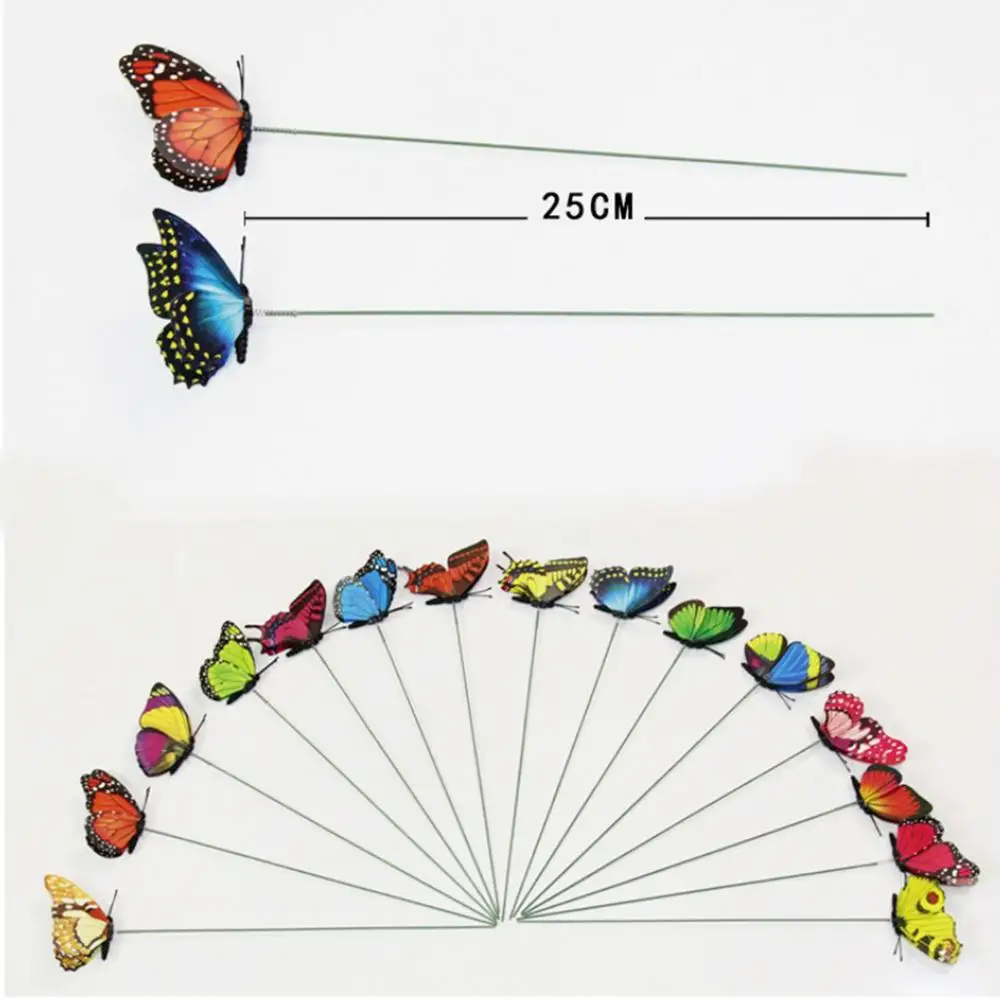 10 шт. водонепроницаемые декоративные украшения для сада с бабочками