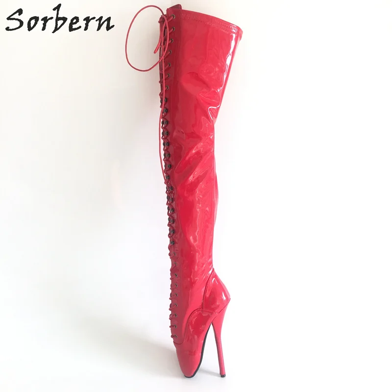 Женские сапоги ботфорты Sorbern на каблуке столбике яркие цвета|knee boots|over knee bootsover the