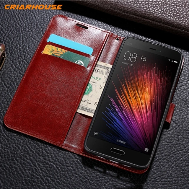 Кожаный чехол кошелек с подставкой для Redmi Note 5A Prime Note5A Global Version Магнитный Xiaomi