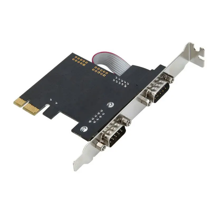 Высококачественный PCI E Express для двойного последовательного контроллера DB9 Com RS232