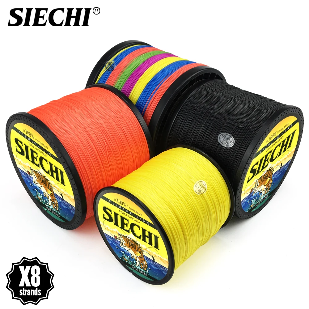 

8 Strands 300M 500M 1000M Multicolour Braided Fishing Line Sea Saltwater Carp Fishing Weave Extreme 100% PE SIECHI