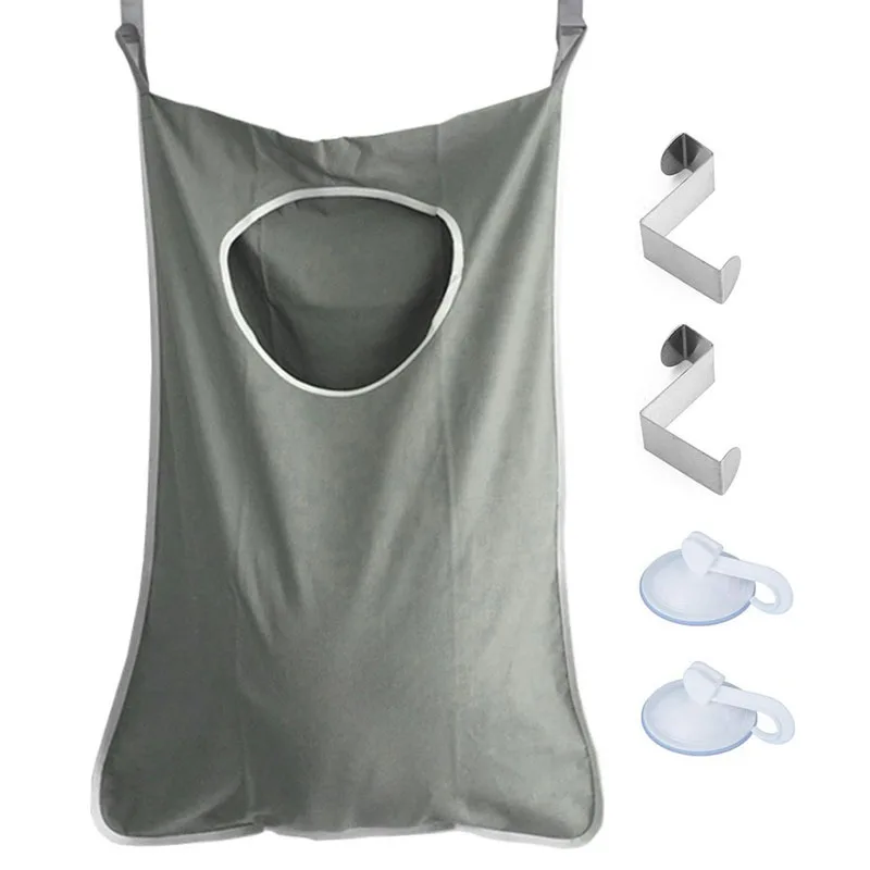 Вместительная корзина для хранения грязной одежды подвесная белья переносная