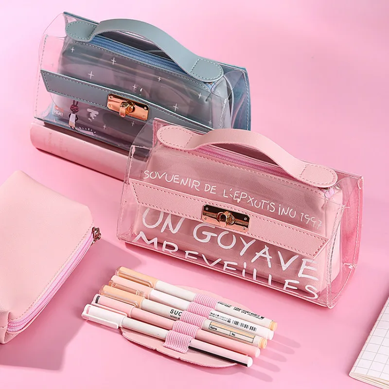 Модные прозрачные, косметичка для путешествий, сумки для Для женщин Make Up Box Прозрачный Акриловый карандаш для макияжа Органайзер, сумка, карман Элитный бренд прозрачная косметичка, чехол