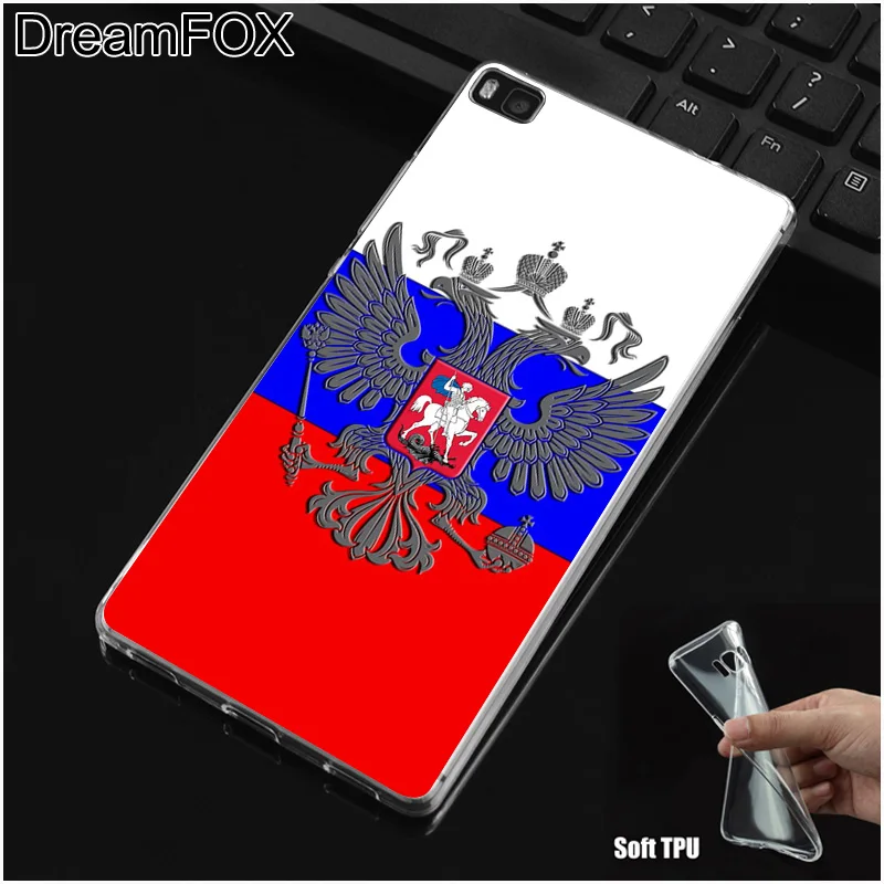 DREAMFOX M131 флаг Российской Федерации Мягкий ТПУ силиконовый чехол для Huawei P8 P9 P10 P20 P30