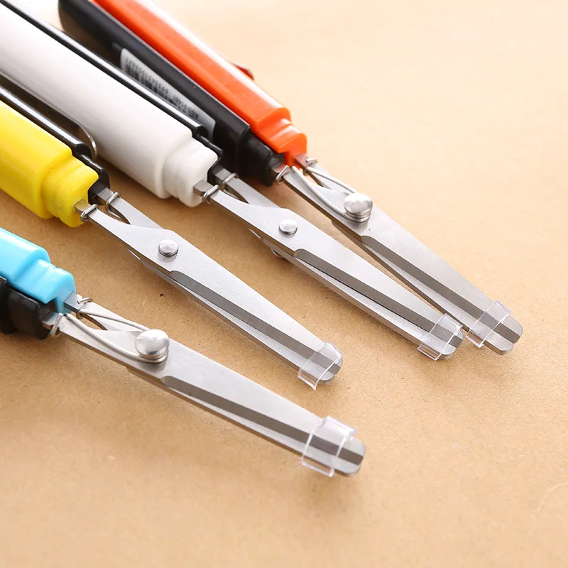 

M&G Mini Pen Shape Scissors Craft Kids School Folding Safety Portable Paper Cute Scissors with Clip scissor stationery office
