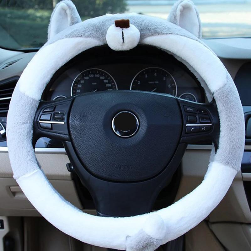 Универсальный чехол Ciliken для рулевого колеса автомобиля аксессуары интерьера милые картонные короткошерстные шкуры на 38 см.