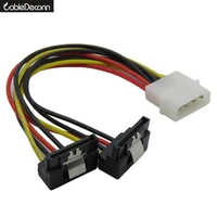 3pcs high quality big 4pin to 15pin right angle sata with clip power cable