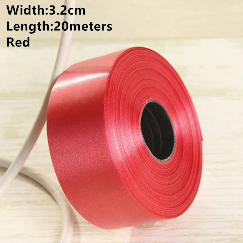 3.2cm Red Новинка 1 рулон Width1cm-3.2cm бумажная лента ветровой колокольчик может быть завязана с воздушным шаром может быть разорвана пластиковые ленты можно свернуть ленту - Цвет: 3.2cm Red