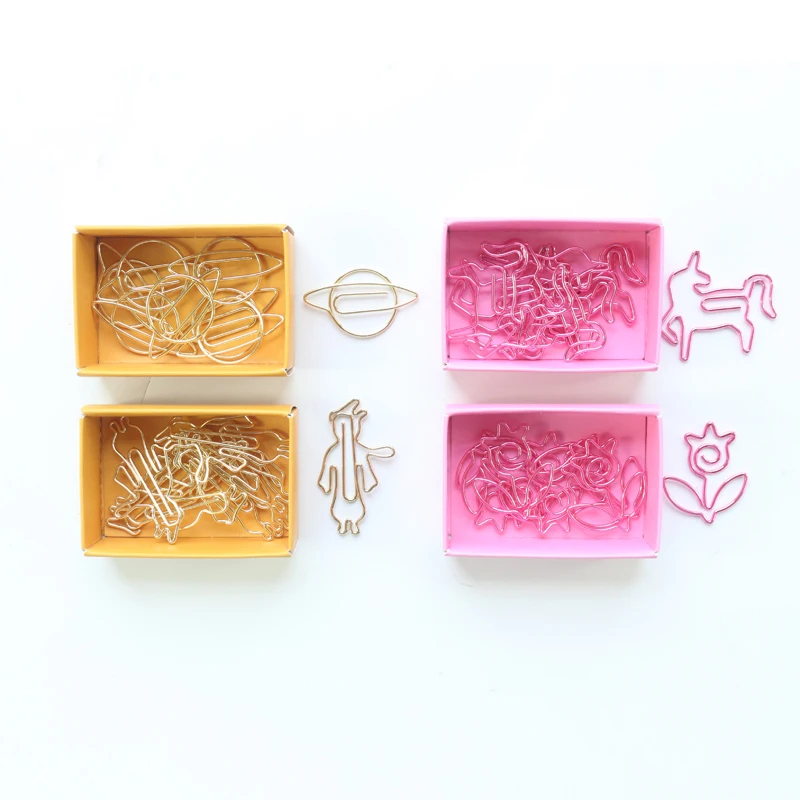 Domikee креативные милые золотые розовые офисные и школьные металлические зажимы