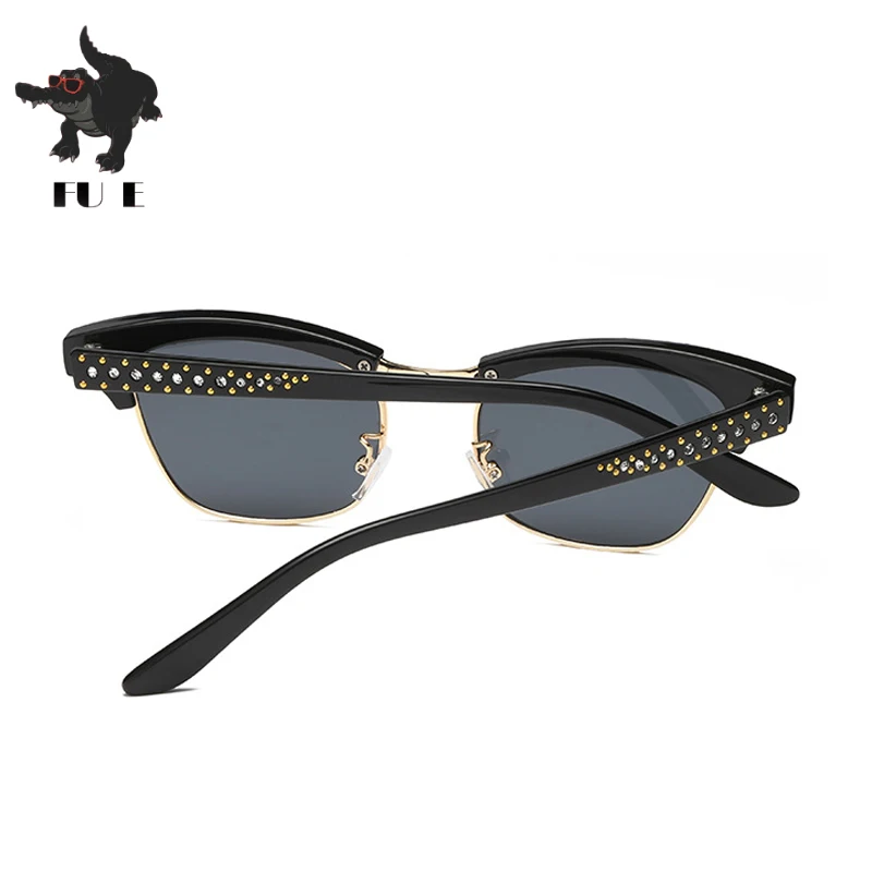 FU E модные роскошные Ретро Солнцезащитные очки женские 2019 Брендовые дизайнерские