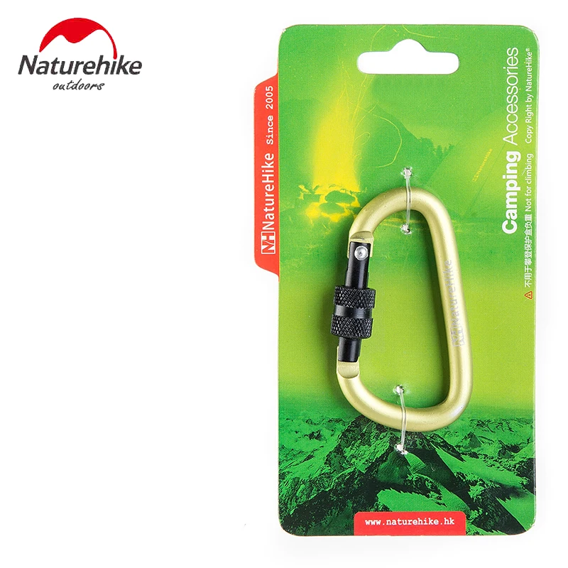 Naturehike карабин с винтовым замком пружинный брелок крючок москитон для наружного