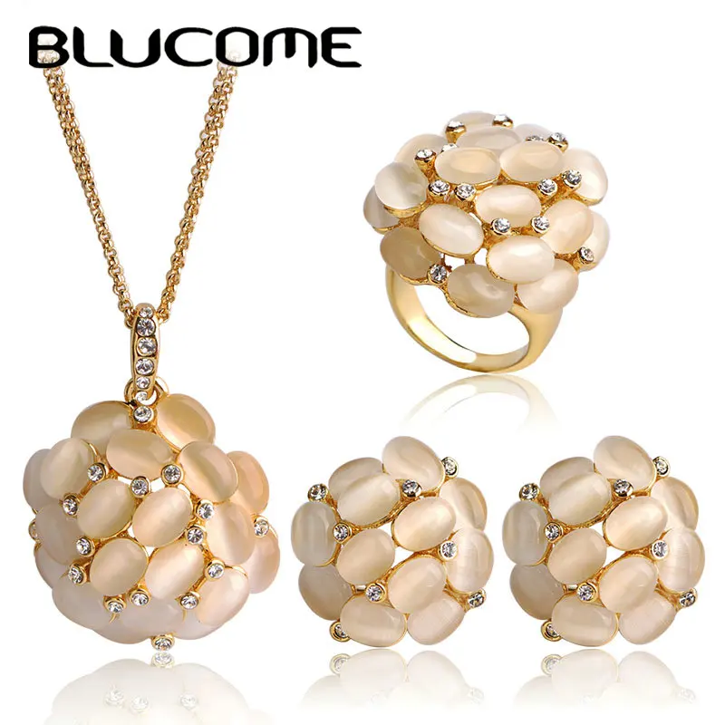 Blucome Роскошные Ювелирные наборы большие длинные Подвески ожерелье Max Brincos
