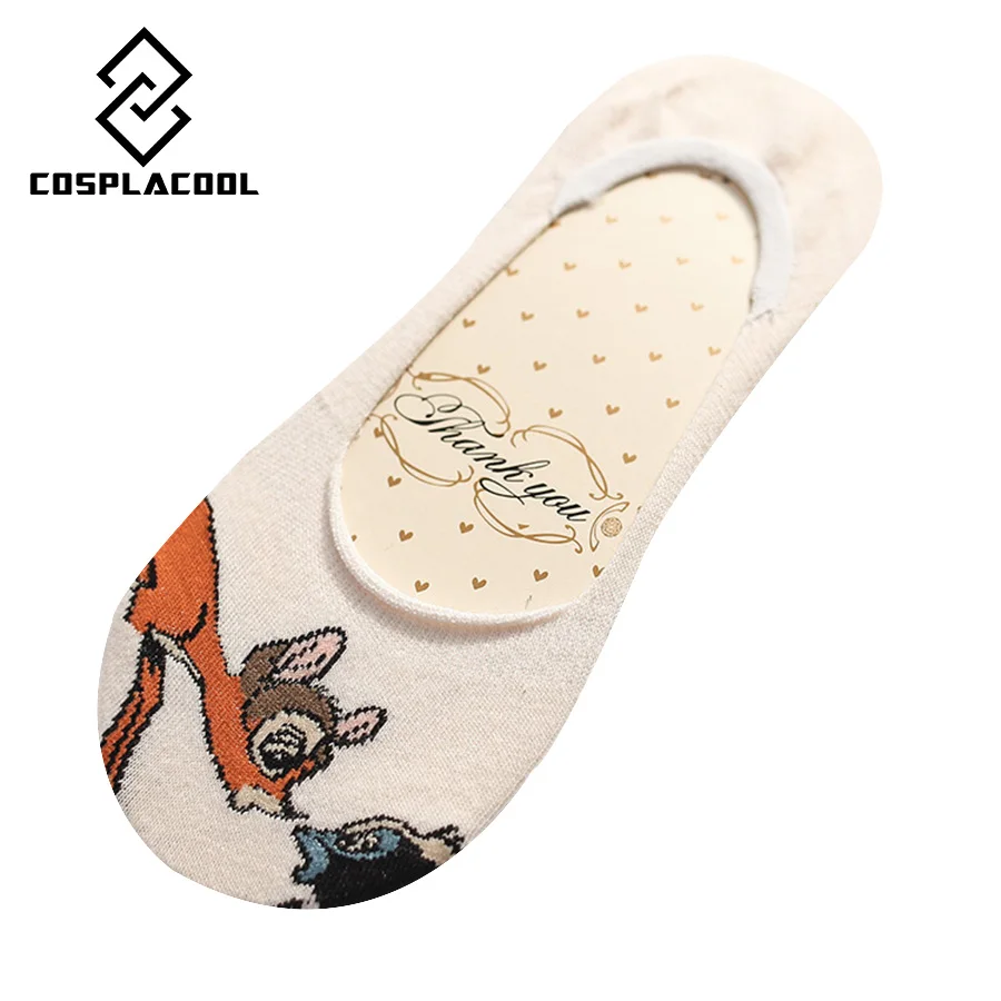 [Cospacool] Новые весенние и летние женские носки невидимые носки с рисунком милые женские хлопковые носки с закрытым носком meias