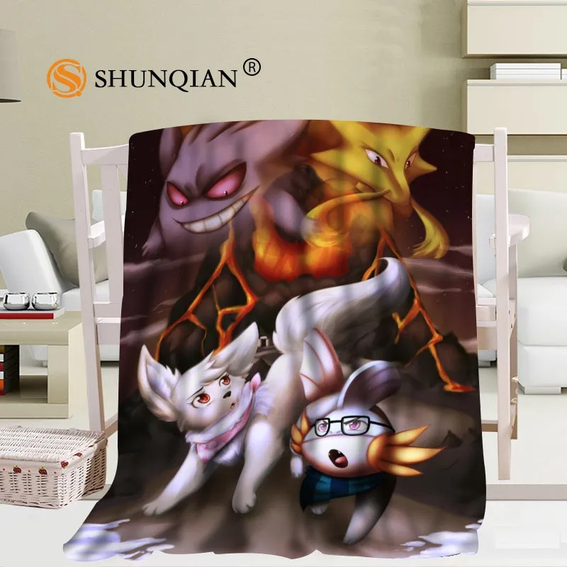 Blanket Изготовленный на заказ большой размер embreon Eevee(Покемон) Одеяла теплый зимний спальный диван одеяло 56x80 дюймов 50X60 дюймов 40X50 дюймов - Цвет: Blanket