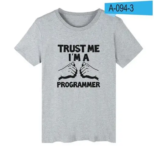 LUCKYFRIDAYF php-программист JAVA модная забавная футболка s для мужчин и женщин футболки Топы Повседневная футболка harajuku футболка с коротким рукавом - Цвет: Gray
