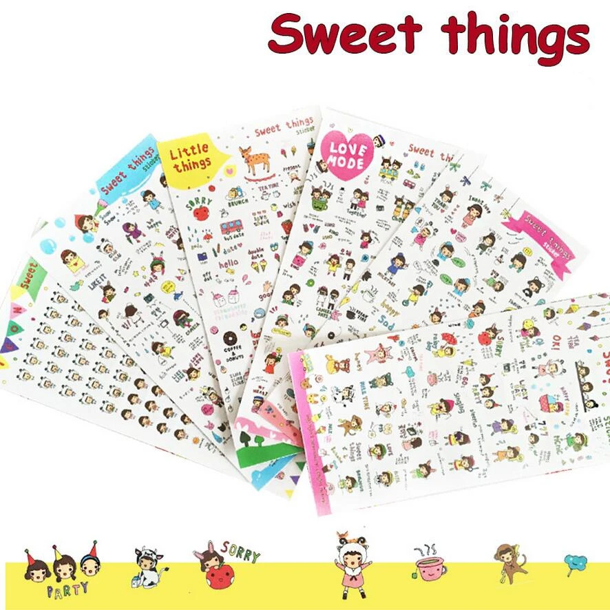 Милые вещи креативный ежедневник записная книжка декоративные наклейки etichette 6