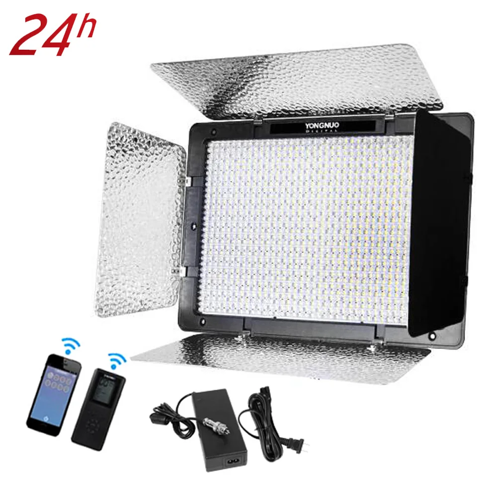Yongnuo YN1200 + адаптер питания 5500K белый 9300LM CRI95 1200 SMD Led видео заполняющий свет