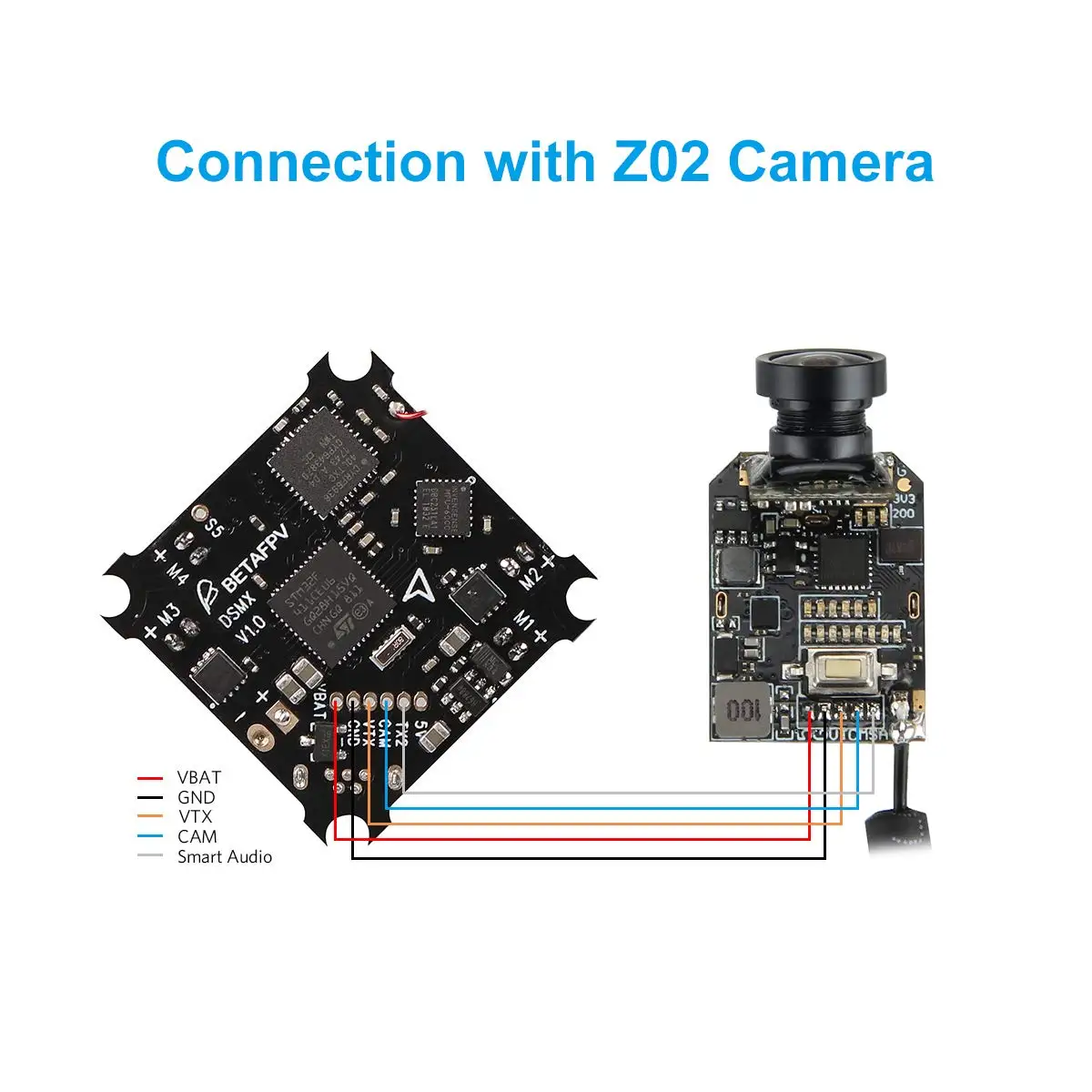 BETAFPV F4 FC 1S Матовый Контроллер полета DSMX/Frsky приемник ESC OSD Смарт аудио для крошечных