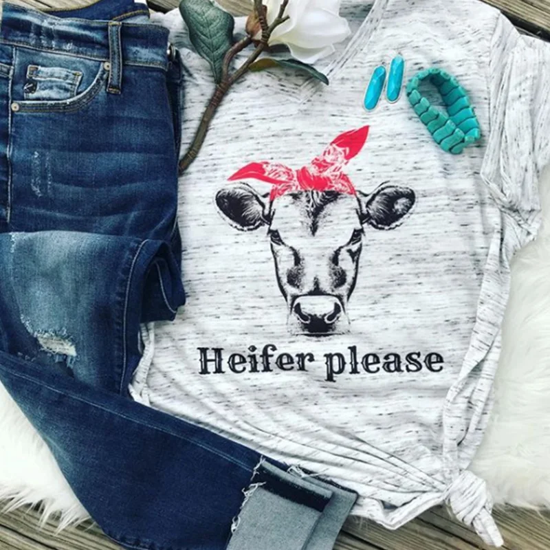heifer please рубашка благодарные футболки благодарный Топ Женская Футболка Страна футболки топы Для Мамы Женские Модные женские футболки blessed