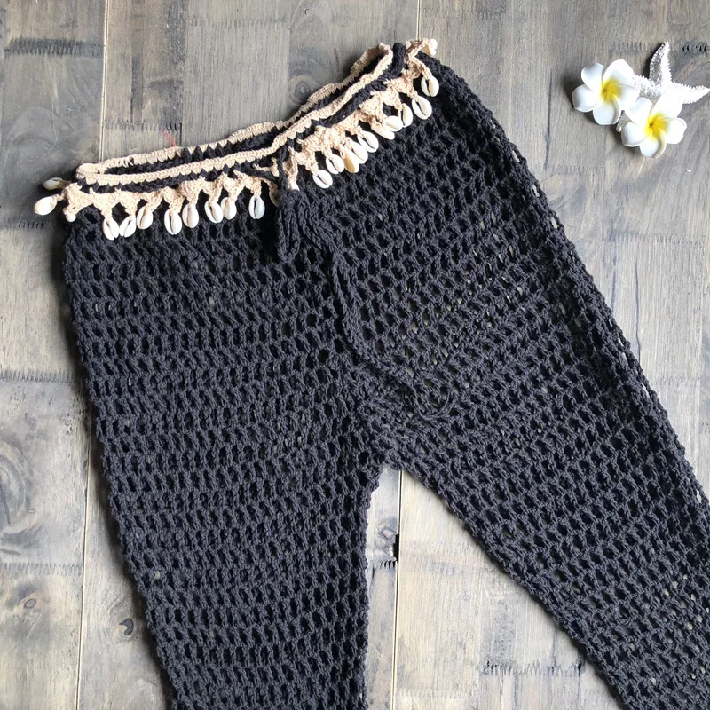 Женские бикини блузка брюки 2019 пляжные ручной работы полые оболочки