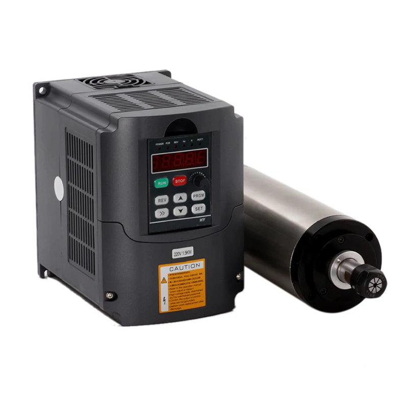 CNC 1.5kw Spindle Motor Water Cooled Router+220V VDF Frequency Inverter Clamp 75w Pump 5m Pipe Collet Chuck For Engraver |