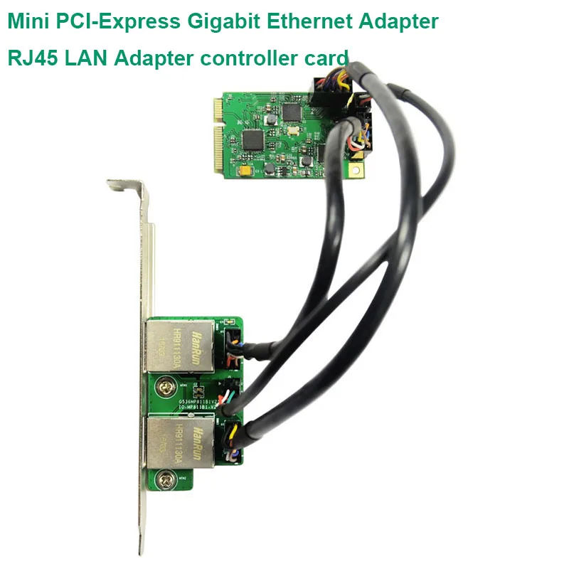 Материнская плата Gigabit Ethernet Mini PCI-Express 2 порта гигабитная ethernet-контроллер карта RJ45