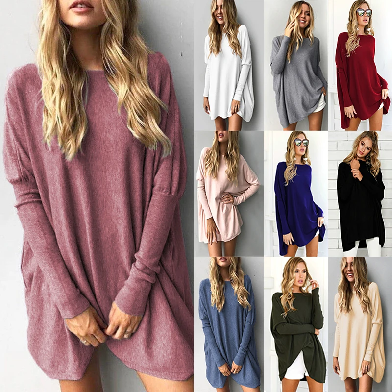 IYAEGE Pull Femme 2019 Autumn Winter O Neck Jumper Knitted Sweater Women Lantern Sleeve Long Loose Pullover jersey mujer | Женская