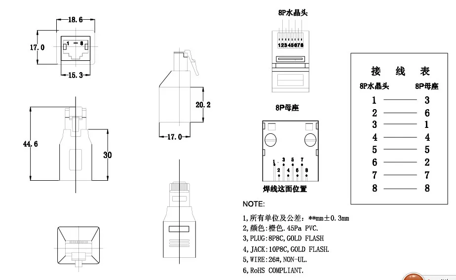 Кросс RJ45 CAT5 CAT5E сетевой Ethernet соединитель папа мама кабель кросс адаптер Новый