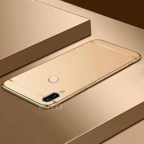 3-в-1 чехол для телефона для Xiaomi Redmi Note 7 note7 PC жесткий матовый чехол-накладка для Xiaomi Redmi Примечание 7 про защитный чехол Coque - Цвет: Gold