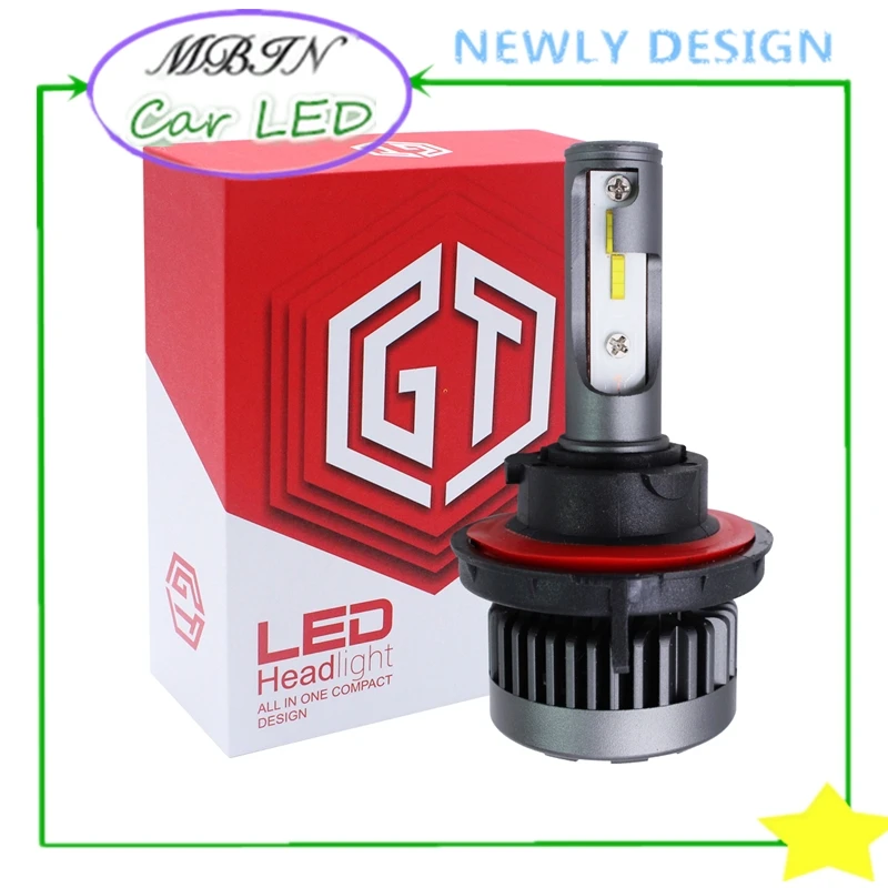 Plug and play MBIN MT3A turbo kit hi/lo beam 9004/9007 40w 4500LM 6000k яркий белый светодиодный фонарь для