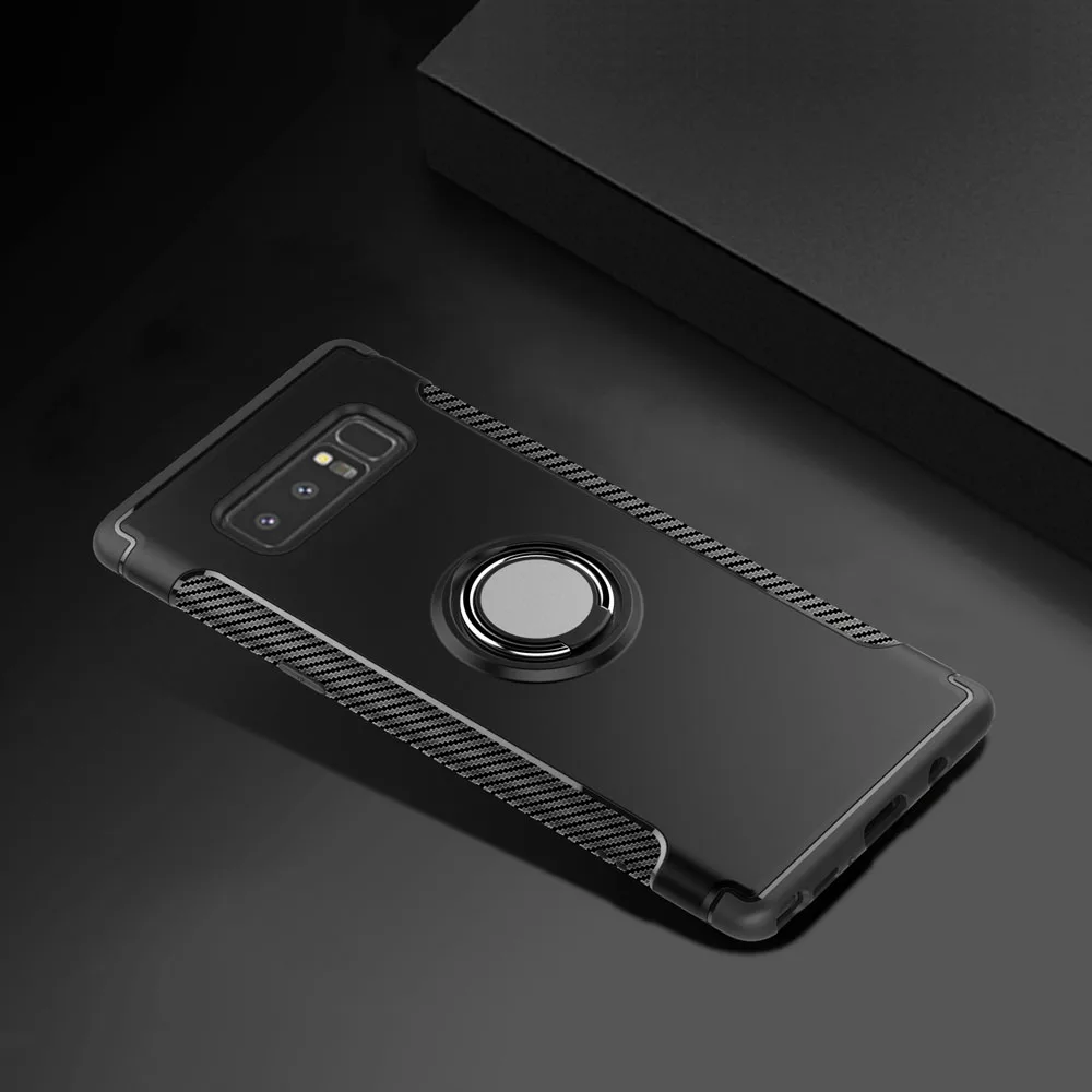 Чехол с кольцом на палец подставка для Galaxy Note 8 Note8 автомобильный Магнитный