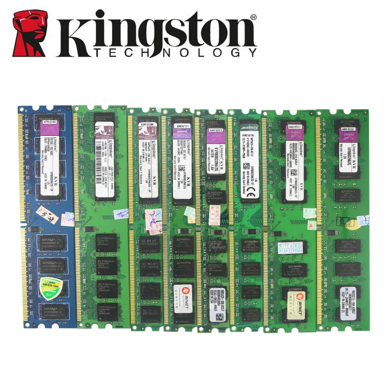 Kingston1GB 2GB PC2 DDR2 4GB DDR3 8GB 667MHZ 800MHZ 1333MHZ 1600MHZ 8G 1333 Память RAM Модуль памяти компьютера