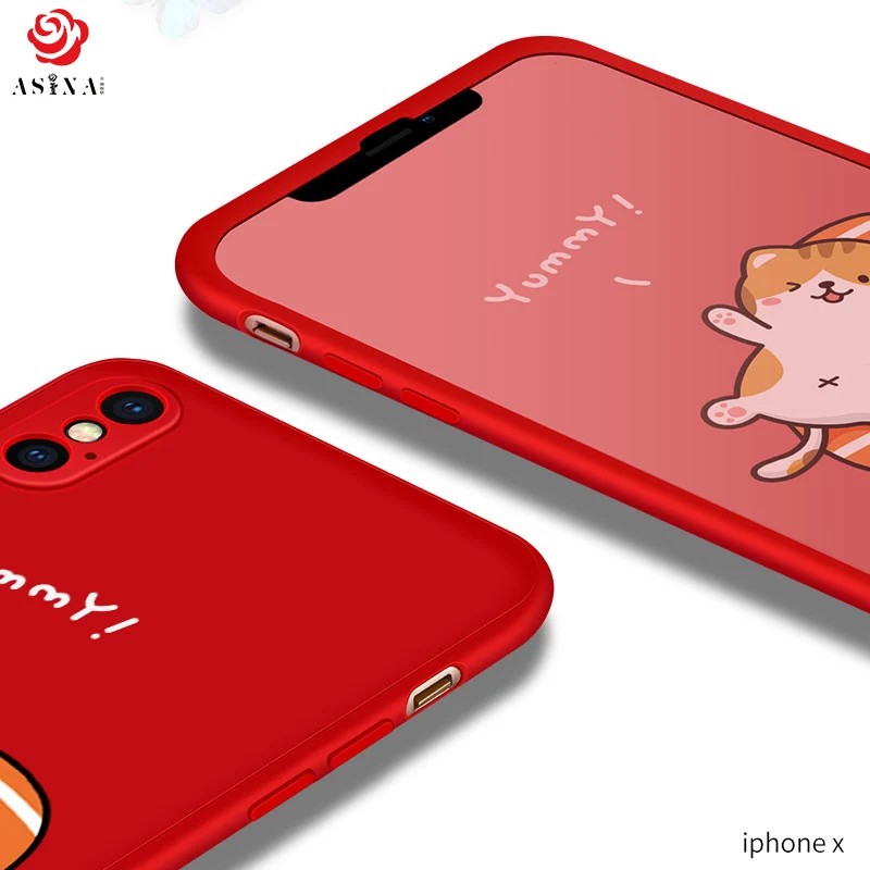 ASINA 360 Полный чехол Чехол для iPhone X милые оригинальные рисунки IPhone Case Ультратонкий